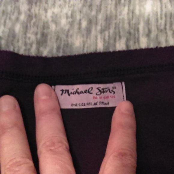 Purple long-sleeve v-neck Michael Stars tee - Picture 4 of 8